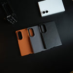 PU Leather Case with Front Glass for Samsung Galaxy Z Fold 8 | Full-Body Protective Cover