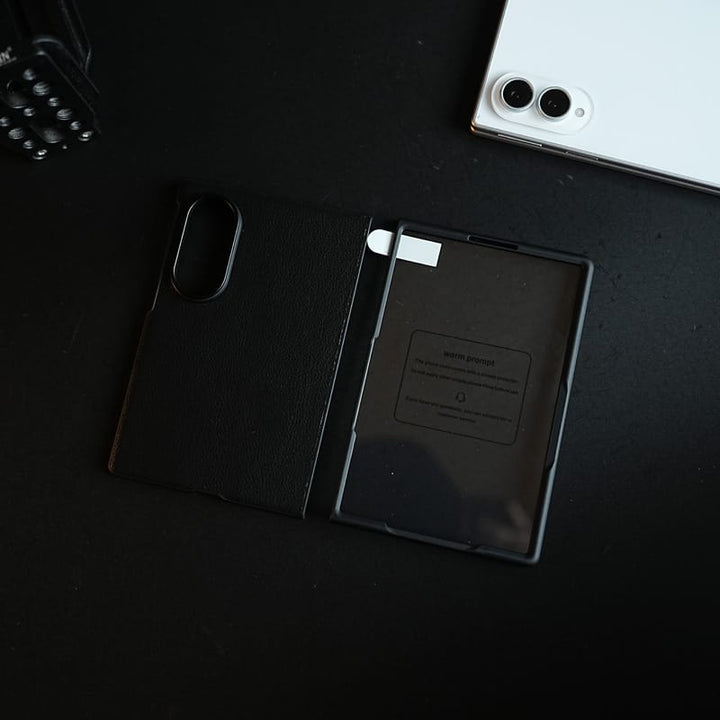 FRATO Z Fold 8 Series PU Leather Case with Front Glass for Samsung Galaxy Z Fold 8 | Full-Body Protective Cover