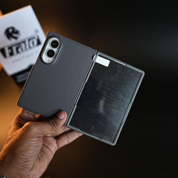 FRATO Z Fold 8 Series PU Leather Case with Front Glass for Samsung Galaxy Z Fold 8 | Full-Body Protective Cover