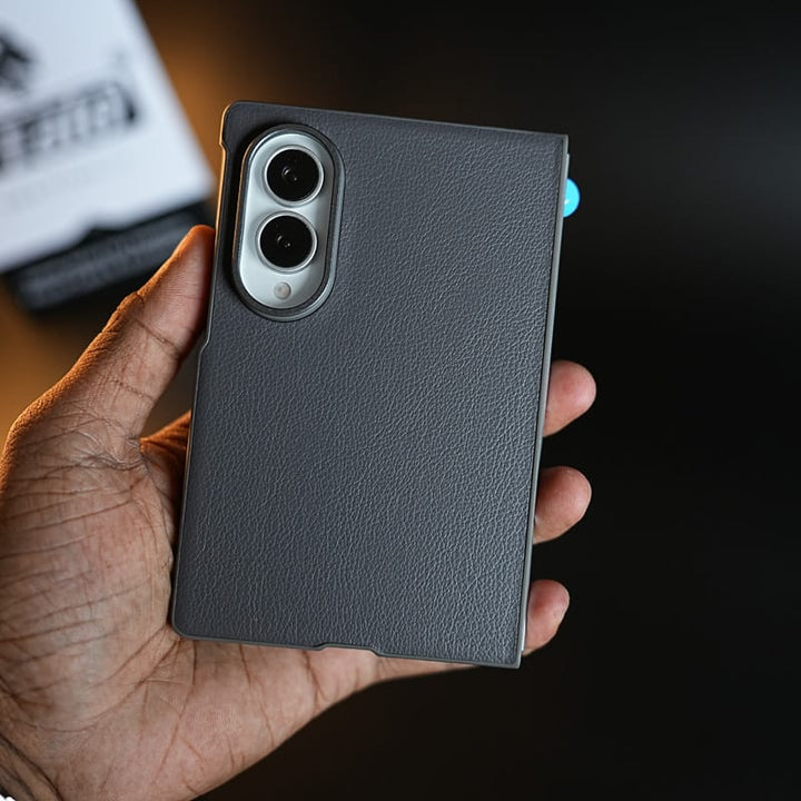 FRATO Z Fold 8 Series PU Leather Case with Front Glass for Samsung Galaxy Z Fold 8 | Full-Body Protective Cover