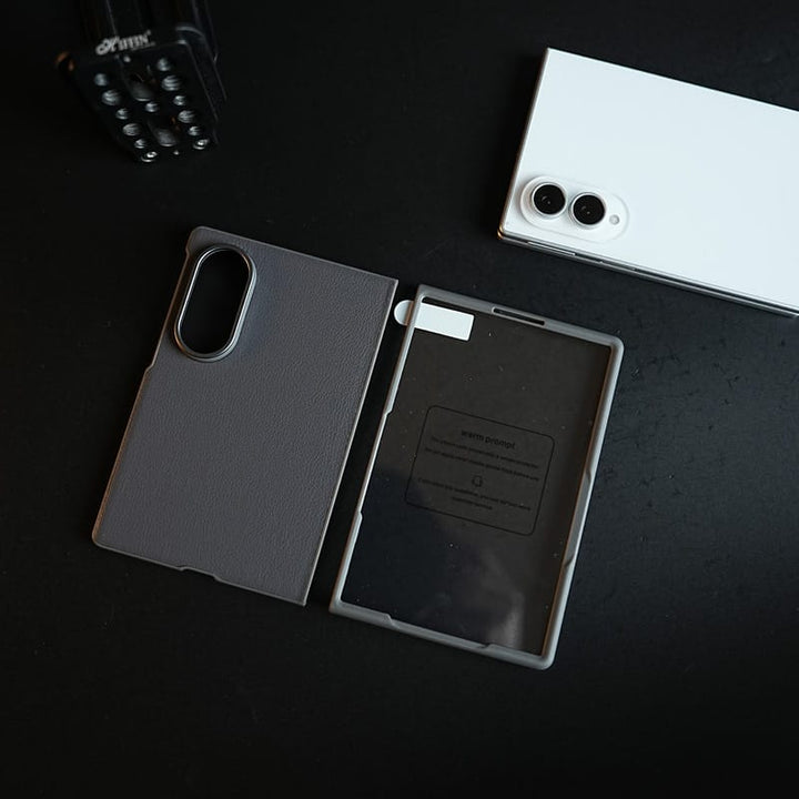 FRATO Z Fold 8 Series PU Leather Case with Front Glass for Samsung Galaxy Z Fold 8 | Full-Body Protective Cover