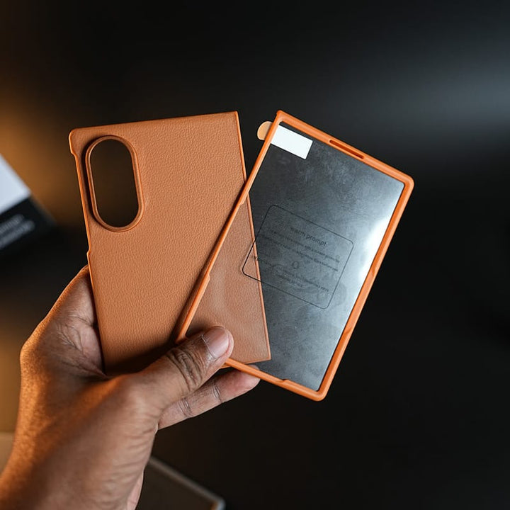 FRATO Z Fold 8 Series PU Leather Case with Front Glass for Samsung Galaxy Z Fold 8 | Full-Body Protective Cover