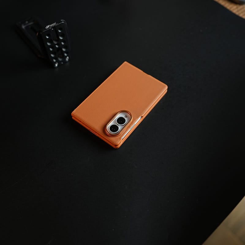 FRATO Z Fold 8 Series PU Leather Case with Front Glass for Samsung Galaxy Z Fold 8 | Full-Body Protective Cover