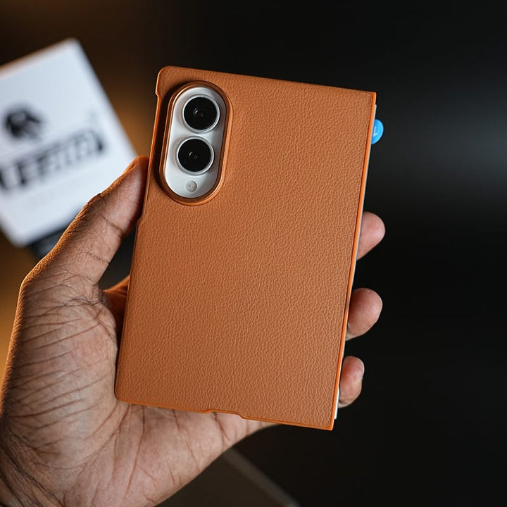 FRATO Z Fold 8 Series PU Leather Case with Front Glass for Samsung Galaxy Z Fold 8 | Full-Body Protective Cover