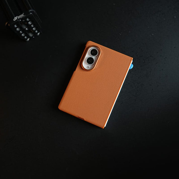 FRATO Z Fold 8 Series PU Leather Case with Front Glass for Samsung Galaxy Z Fold 8 | Full-Body Protective Cover