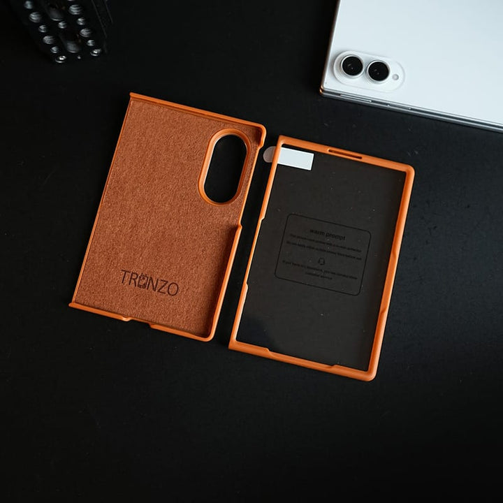 FRATO Z Fold 8 Series PU Leather Case with Front Glass for Samsung Galaxy Z Fold 8 | Full-Body Protective Cover
