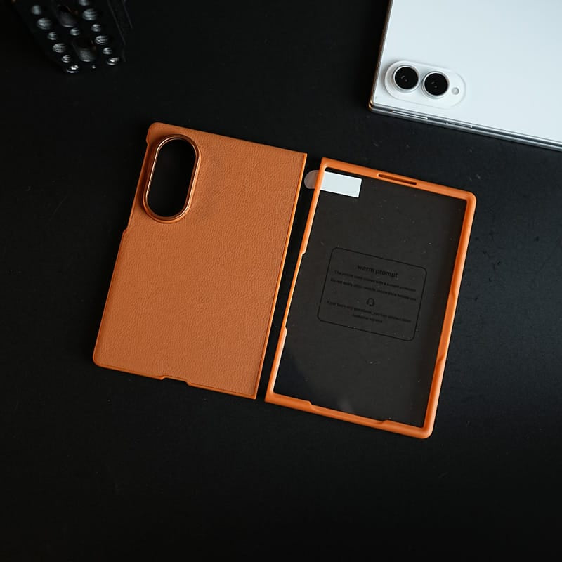 FRATO Z Fold 8 Series PU Leather Case with Front Glass for Samsung Galaxy Z Fold 8 | Full-Body Protective Cover