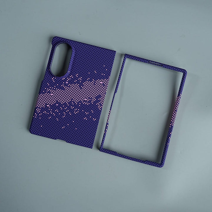 FRATO Z Fold 8 Series Purple Pixel Pattern Case Abstract Wave Design Case For Samsung Galaxy Z Fold 8