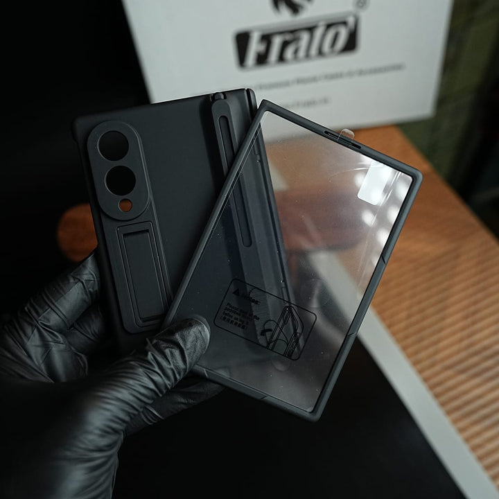 FRATO Z Fold 8 Series PushUP S Pen Holder Case for Galaxy Z Fold 8 with Front Glass Protection
