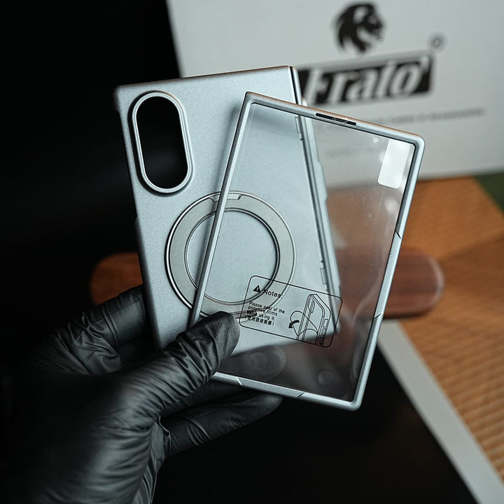 FRATO Z Fold 8 Series S Pen Holder Case for Galaxy Z Fold 8 with Rotating Ring Stand