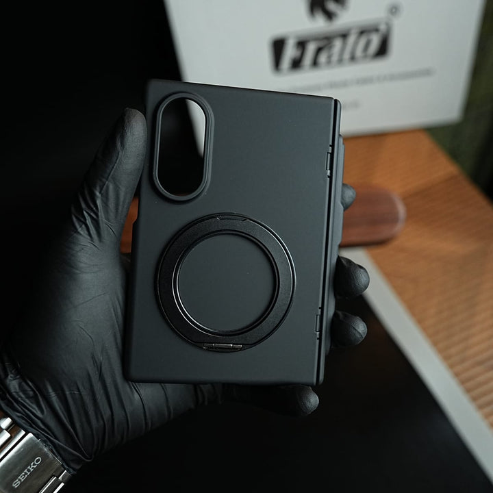 FRATO Z Fold 8 Series S Pen Holder Case for Galaxy Z Fold 8 with Rotating Ring Stand