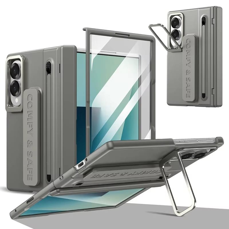 FRATO Z Fold 8 Series Samsung Galaxy Z Fold 8 Full Protection Case | Hinge Guard, S Pen Holder &amp; Metal Kickstand Cover