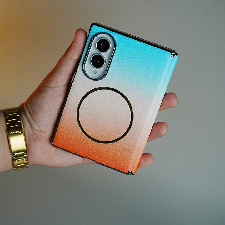 FRATO Z Fold 8 Series Sea Blue Gradient Magnetic Case for Galaxy Z Fold 8 | Hinge Protection &amp; Built-In Front Glass