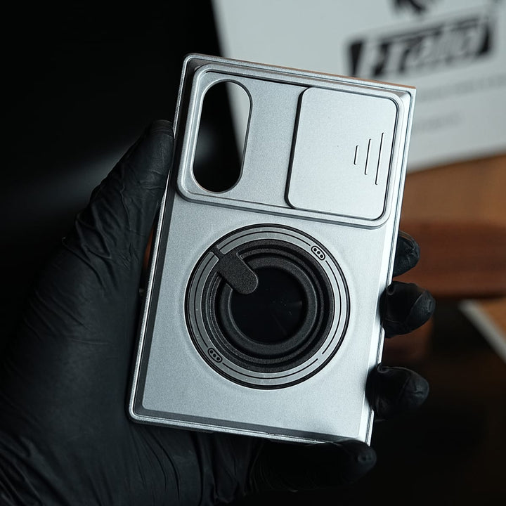 FRATO Z Fold 8 Series Sliding Camera Shield Case for Galaxy Z Fold 8 | Rotating Ring Stand