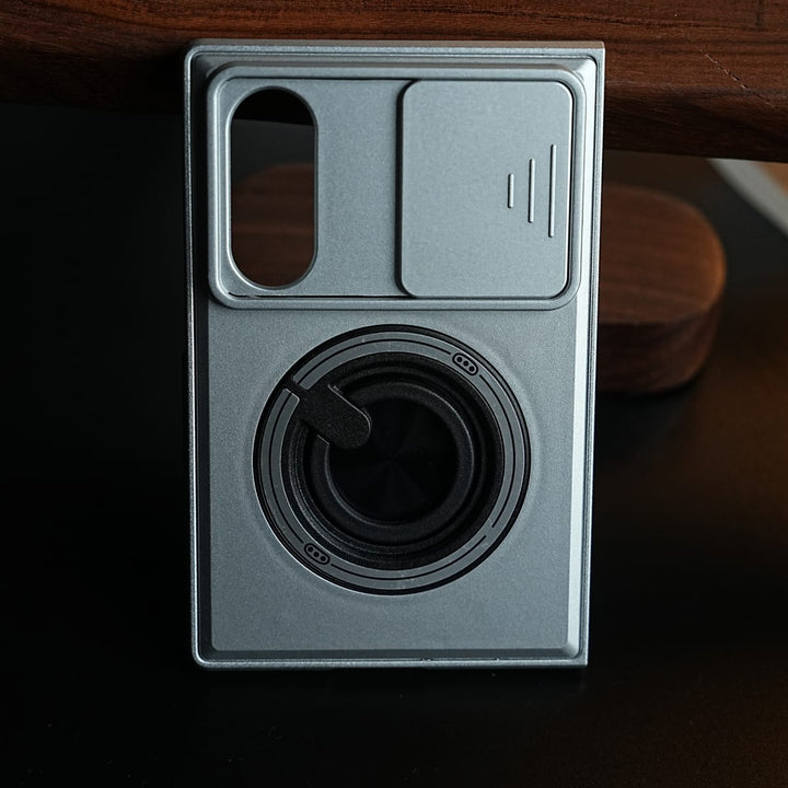 FRATO Z Fold 8 Series Sliding Camera Shield Case for Galaxy Z Fold 8 | Rotating Ring Stand