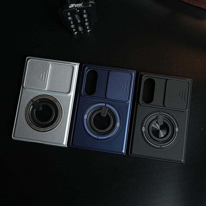 FRATO Z Fold 8 Series Sliding Camera Shield Case for Galaxy Z Fold 8 | Rotating Ring Stand