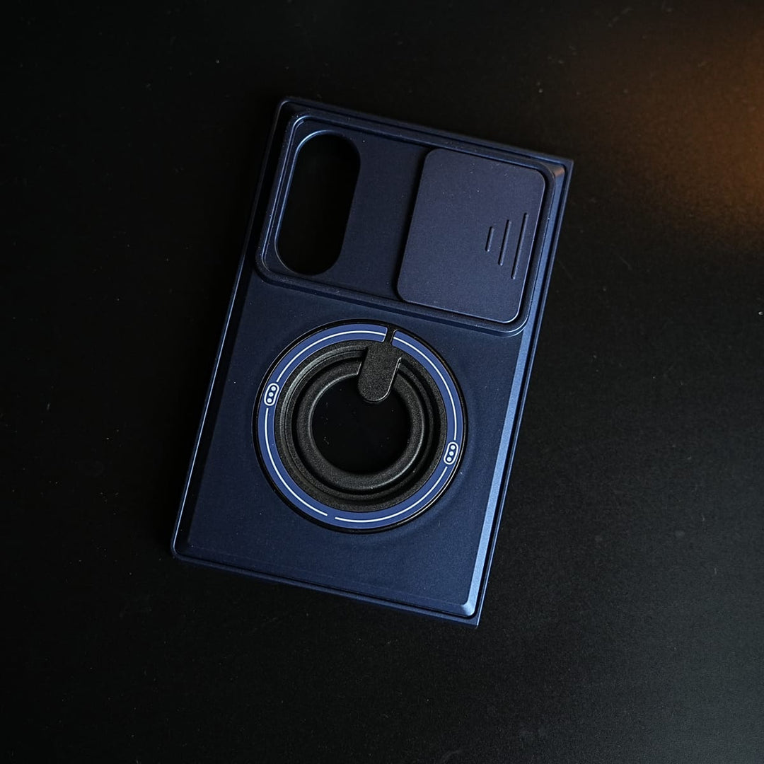 FRATO Z Fold 8 Series Sliding Camera Shield Case for Galaxy Z Fold 8 | Rotating Ring Stand