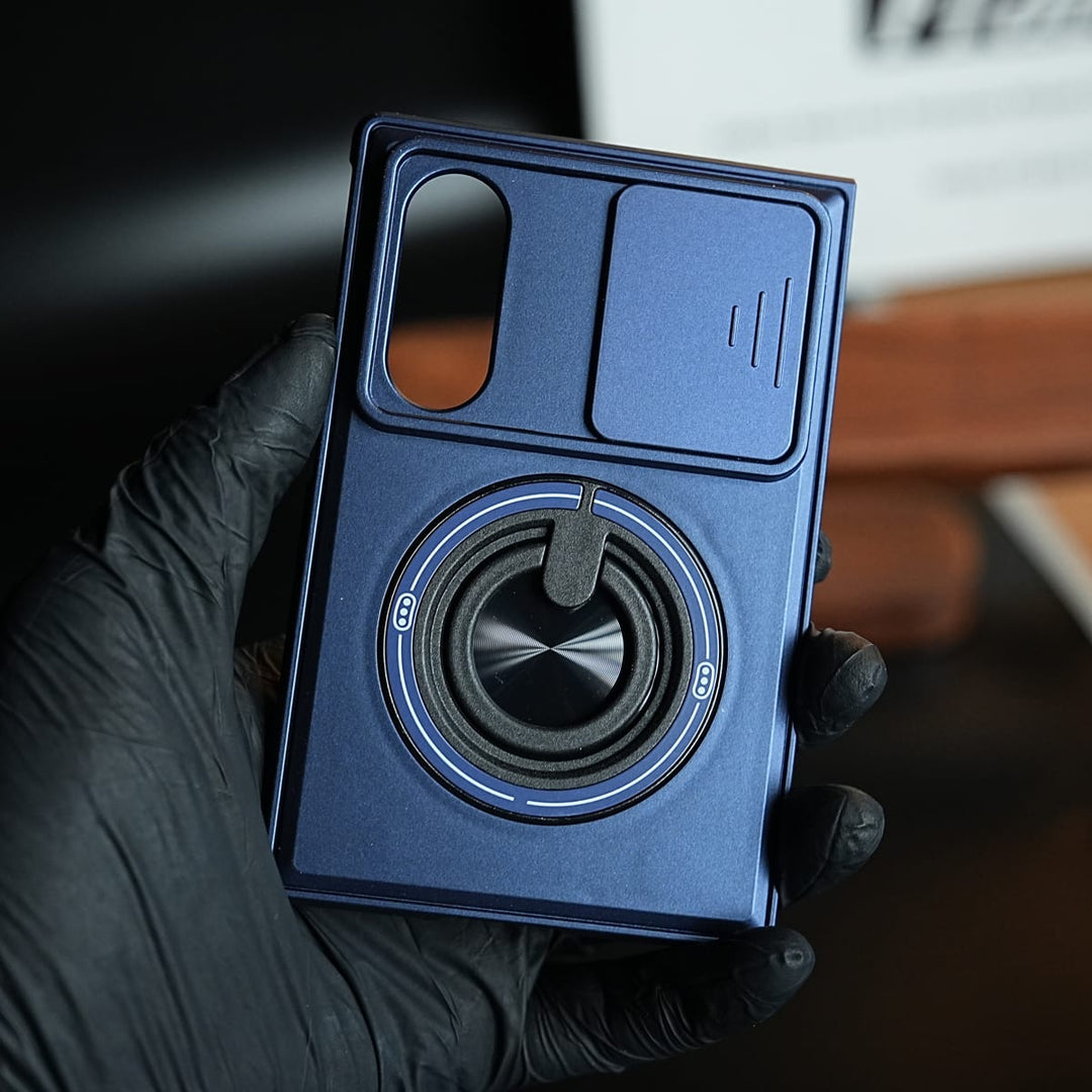 FRATO Z Fold 8 Series Sliding Camera Shield Case for Galaxy Z Fold 8 | Rotating Ring Stand