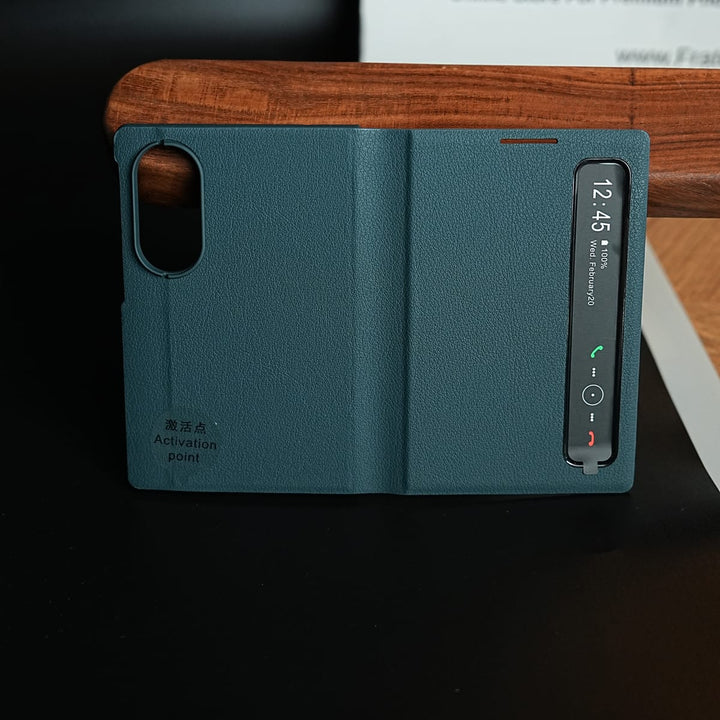 FRATO Z Fold 8 Series Smart View Leather Texture Flip Stand Case For Samsung Galaxy Z Fold 8