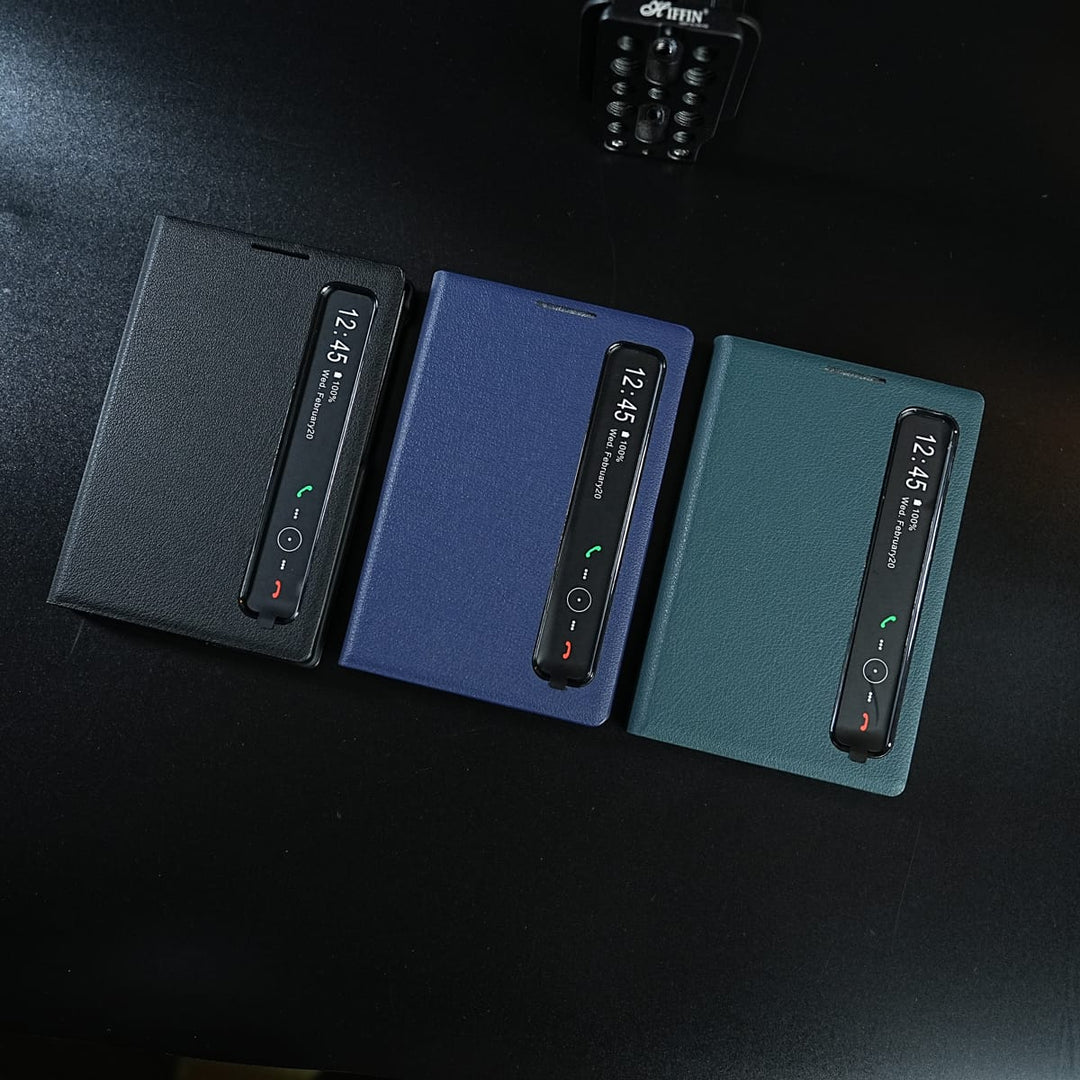 FRATO Z Fold 8 Series Smart View Leather Texture Flip Stand Case For Samsung Galaxy Z Fold 8