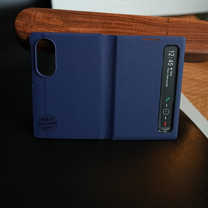 FRATO Z Fold 8 Series Smart View Leather Texture Flip Stand Case For Samsung Galaxy Z Fold 8