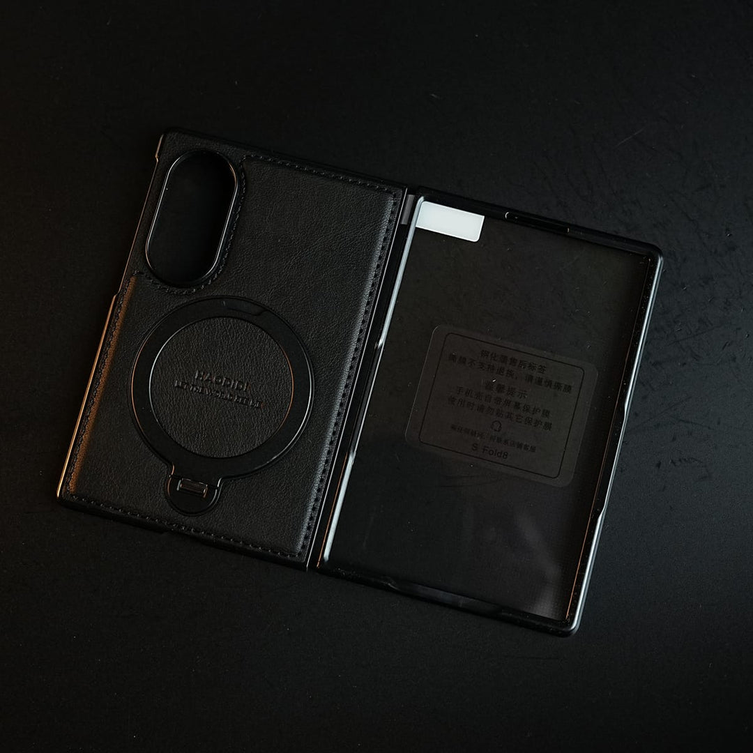 FRATO Z Fold 8 Series Stitched Leather Texture Case for Galaxy Z Fold 8 | Ring Stand and Front Frame