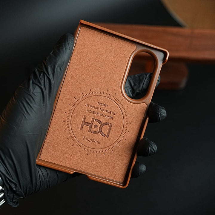 FRATO Z Fold 8 Series Stitched Leather Texture Case for Galaxy Z Fold 8 | Ring Stand and Front Frame