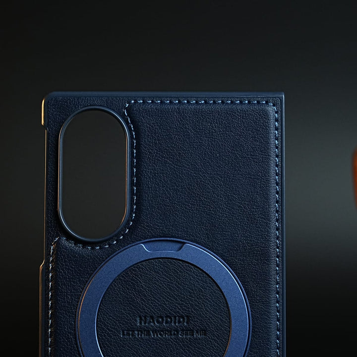 FRATO Z Fold 8 Series Stitched Leather Texture Case for Galaxy Z Fold 8 | Ring Stand and Front Frame