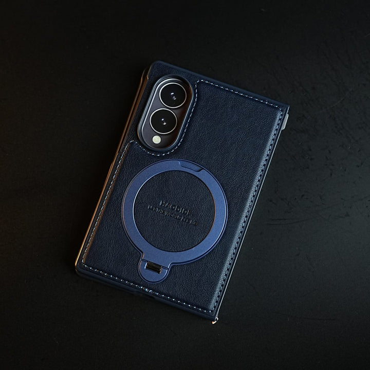 FRATO Z Fold 8 Series Stitched Leather Texture Case for Galaxy Z Fold 8 | Ring Stand and Front Frame