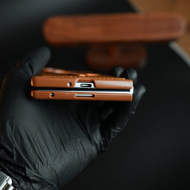 FRATO Z Fold 8 Series Stitched Leather Texture Case for Galaxy Z Fold 8 Ultra | Ring Stand and Front Frame