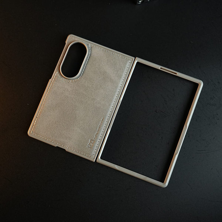 FRATO Z Fold 8 Series Stitched Leather Texture Case for Samsung Galaxy Z Fold 8 | Front Frame &amp; Camera Protection