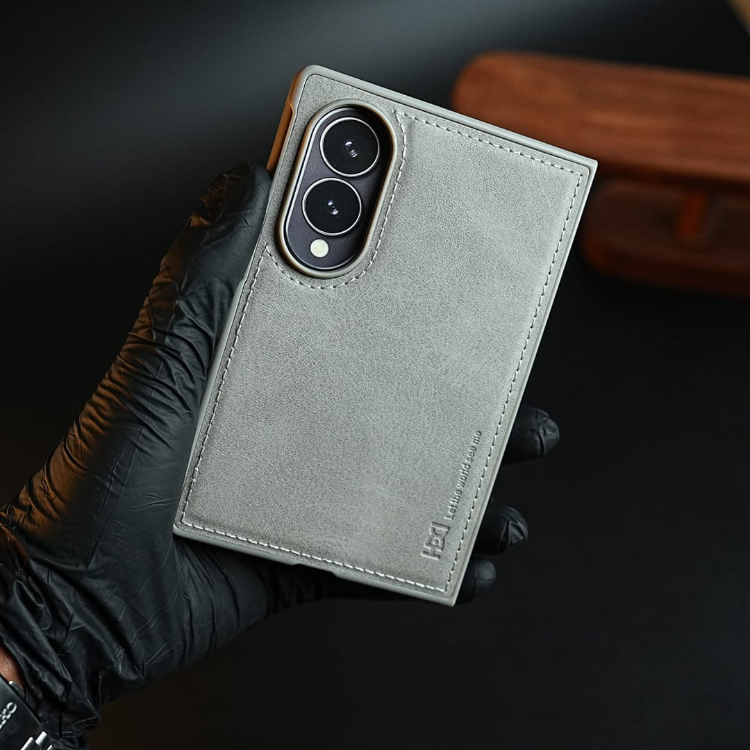 FRATO Z Fold 8 Series Stitched Leather Texture Case for Samsung Galaxy Z Fold 8 | Front Frame &amp; Camera Protection