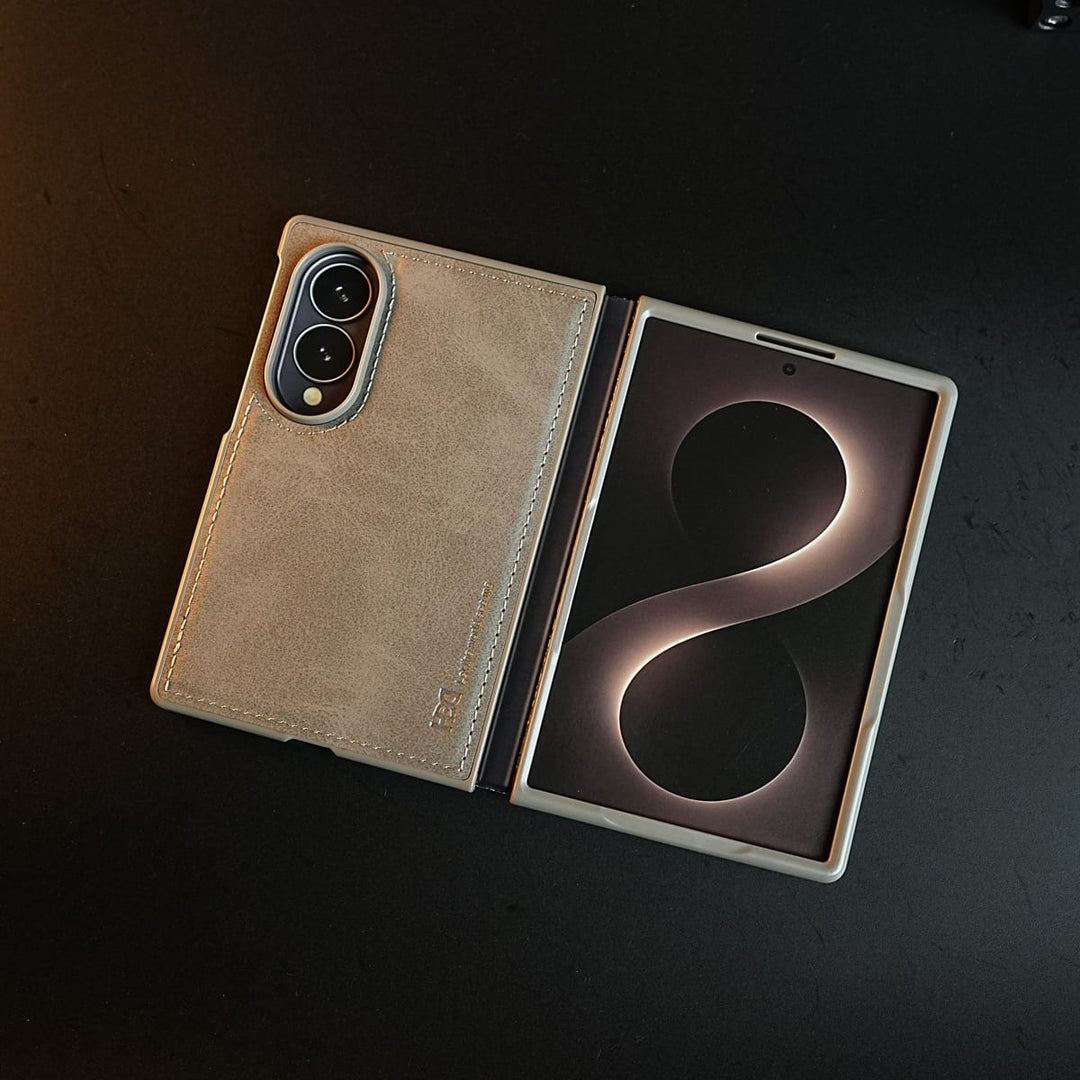 FRATO Z Fold 8 Series Stitched Leather Texture Case for Samsung Galaxy Z Fold 8 | Front Frame &amp; Camera Protection