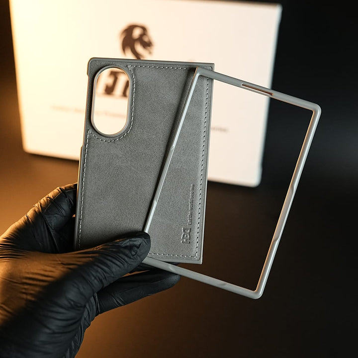 FRATO Z Fold 8 Series Stitched Leather Texture Case for Samsung Galaxy Z Fold 8 | Front Frame &amp; Camera Protection