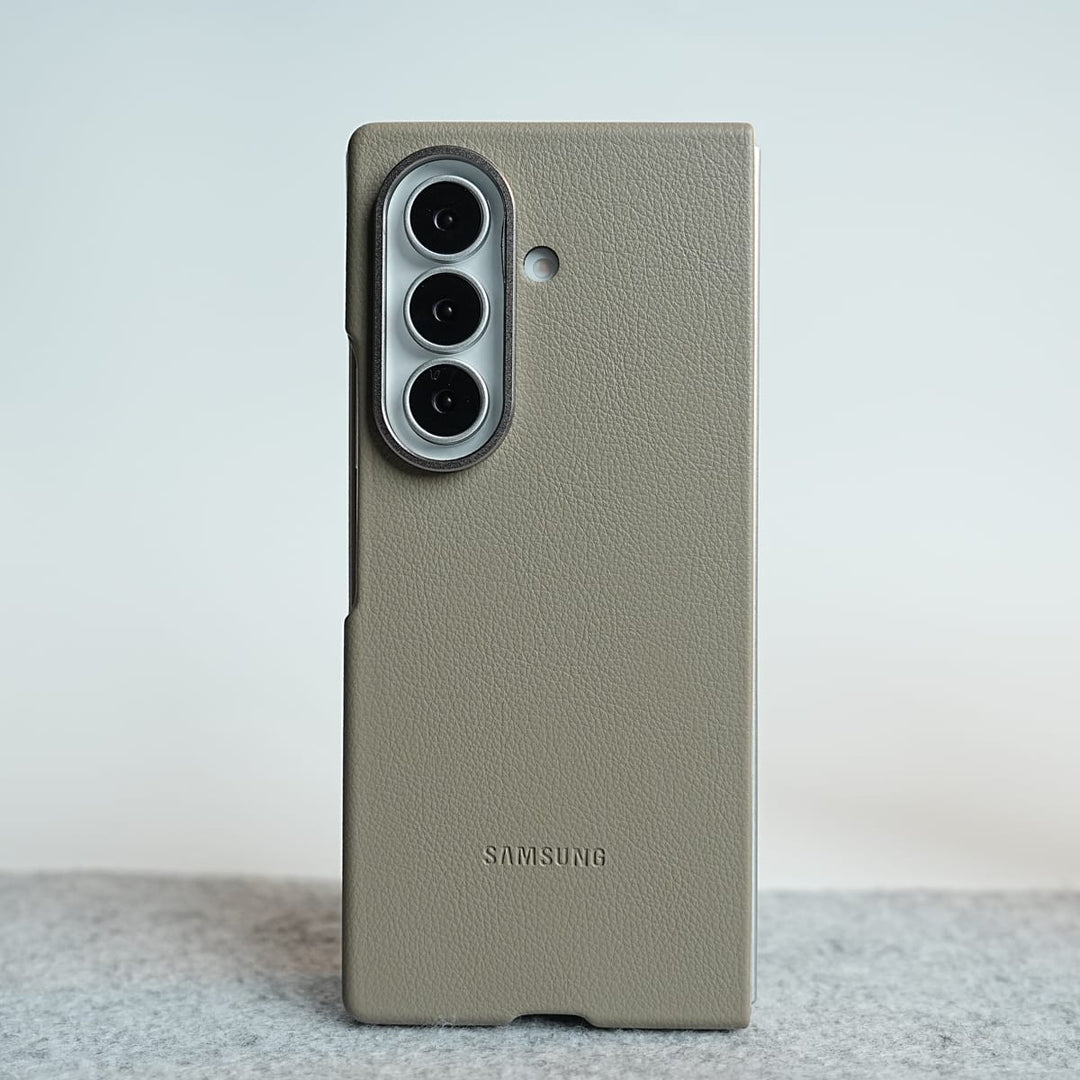 FRATO Z Fold 8 Series Tan Premium Leather Texture Protective Case For Galaxy Z Fold 8 Ultra | Front Frame &amp; Raised Camera Frame
