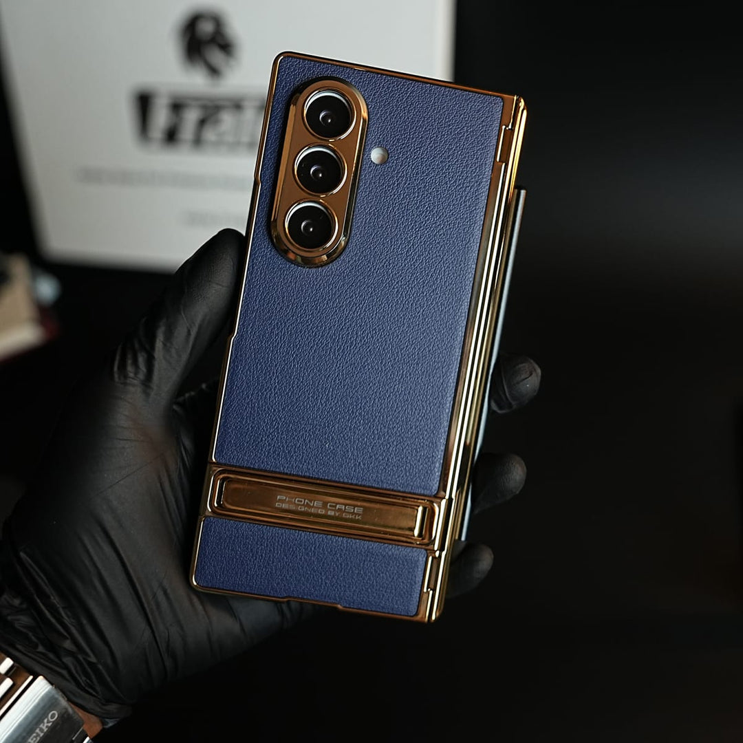 FRATO Z Fold 8 Series Texture Case with Metallic Stand for Galaxy Z Fold 8 Ultra | Protective Front Frame