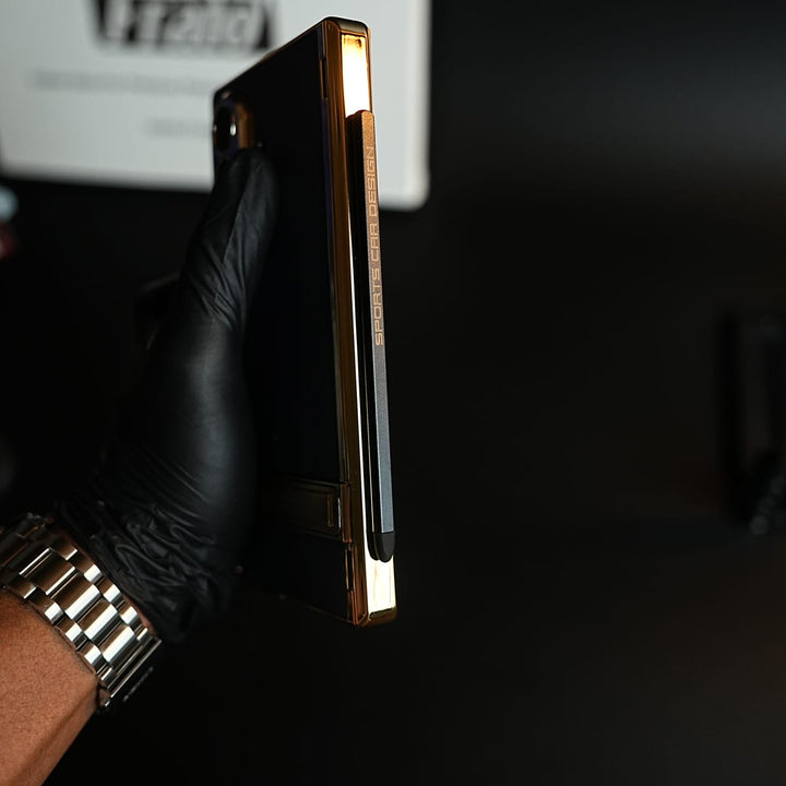FRATO Z Fold 8 Series Texture Case with Metallic Stand for Galaxy Z Fold 8 Ultra | Protective Front Frame