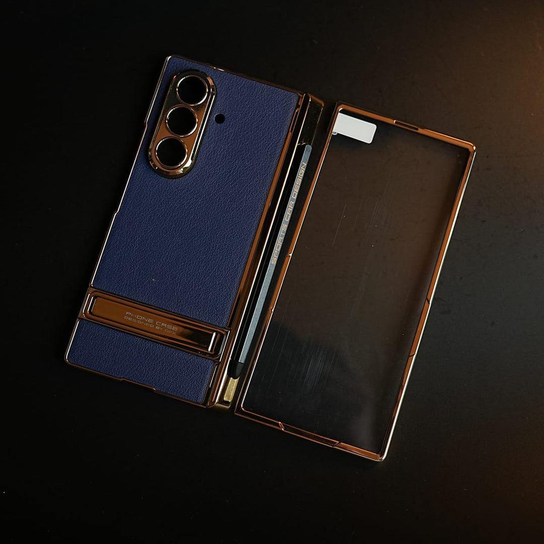 FRATO Z Fold 8 Series Texture Case with Metallic Stand for Galaxy Z Fold 8 Ultra | Protective Front Frame