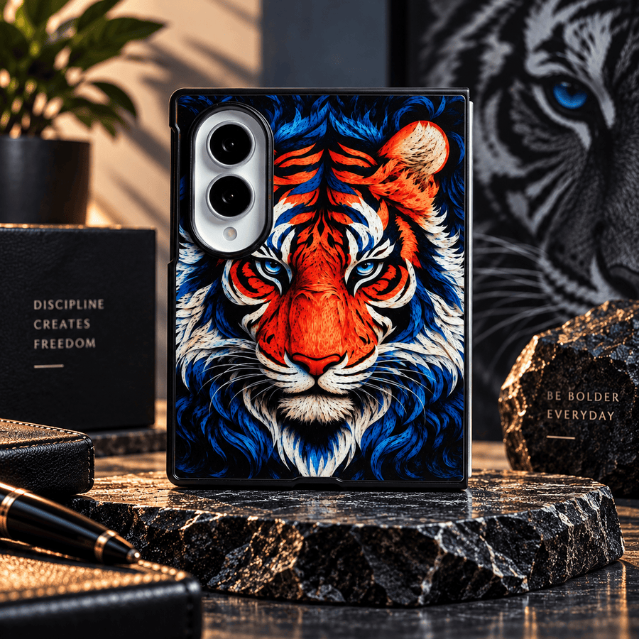 FRATO Z Fold 8 Series Tiger Design Case for Galaxy Z Fold 8 | Artistic Protective Back Cover