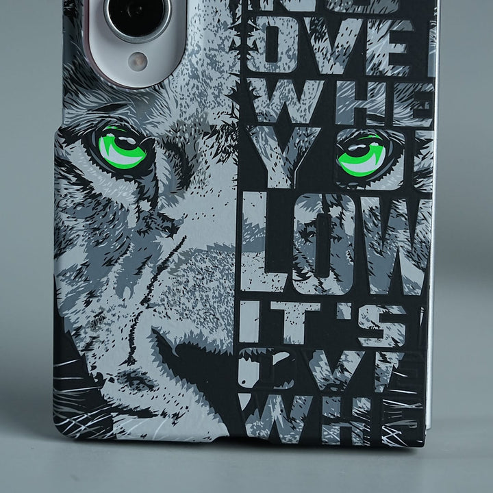 FRATO Z Fold 8 Series Tiger Graphic Bold Typography Design Case For Samsung Galaxy Z Fold 8