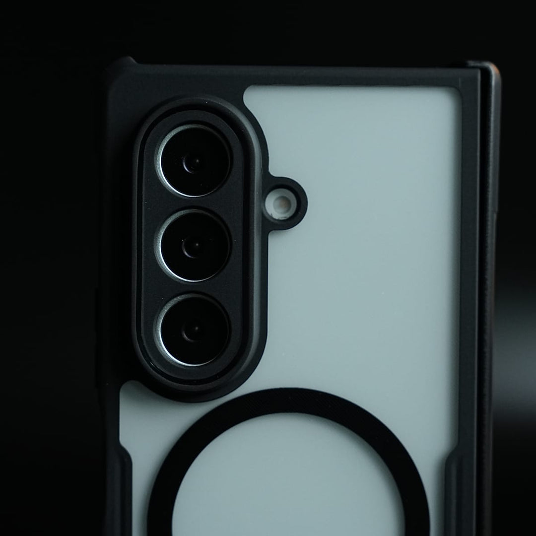 FRATO Z Fold 8 Series Transparent Back Case for Galaxy Fold 8 Ultra Magsafe Shockproof Airbags Bumper