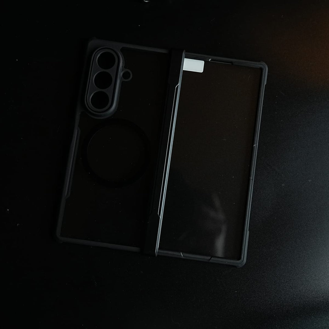 FRATO Z Fold 8 Series Transparent Back Case for Galaxy Fold 8 Ultra Magsafe Shockproof Airbags Bumper