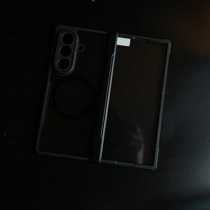 FRATO Z Fold 8 Series Transparent Back Case for Galaxy Fold 8 Ultra Magsafe Shockproof Airbags Bumper