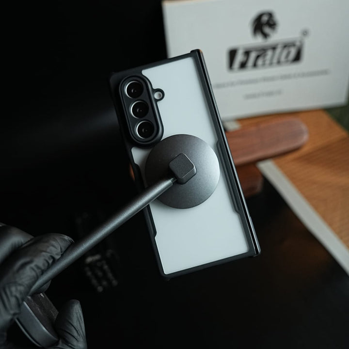 FRATO Z Fold 8 Series Transparent Back Case for Galaxy Fold 8 Ultra Magsafe Shockproof Airbags Bumper
