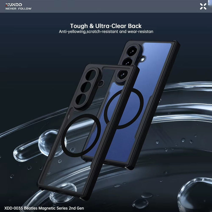 FRATO Z Fold 8 Series Transparent Back Case for Galaxy Fold 8 Ultra Magsafe Shockproof Airbags Bumper