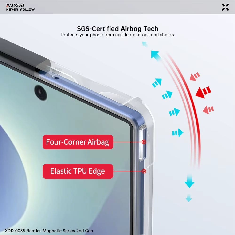 FRATO Z Fold 8 Series Transparent Back Case for Galaxy Fold 8 Ultra Magsafe Shockproof Airbags Bumper
