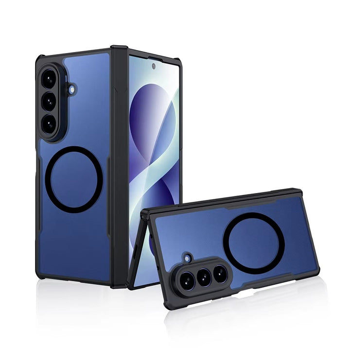 FRATO Z Fold 8 Series Transparent Back Case for Galaxy Fold 8 Ultra Magsafe Shockproof Airbags Bumper