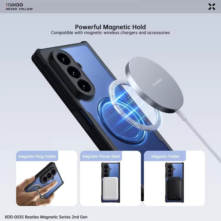 FRATO Z Fold 8 Series Transparent Back Case for Galaxy Fold 8 Ultra Magsafe Shockproof Airbags Bumper