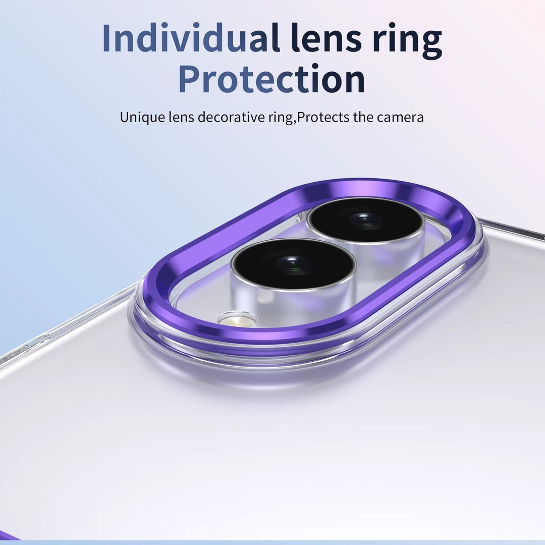 FRATO Z Fold 8 Series Transparent Braket Metal Stand Case for Samsung Galaxy Z Fold 8 | Built-In Front Glass