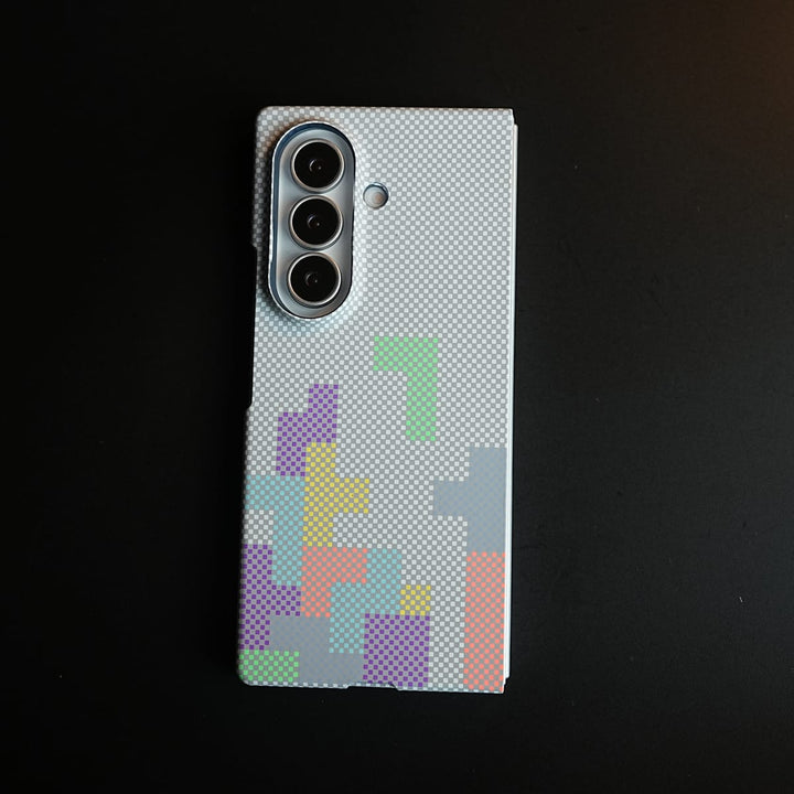 FRATO Z Fold 8 Series White Aramid Design Hard Pc Case for Samsung Galaxy Z Fold 8 Ultra | MagSafe Cover | Brick Design